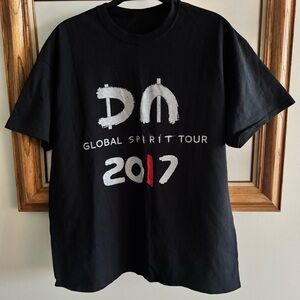 Depeche Mode Global Spirit Tour 2017 Tee Black Band Shirt Large